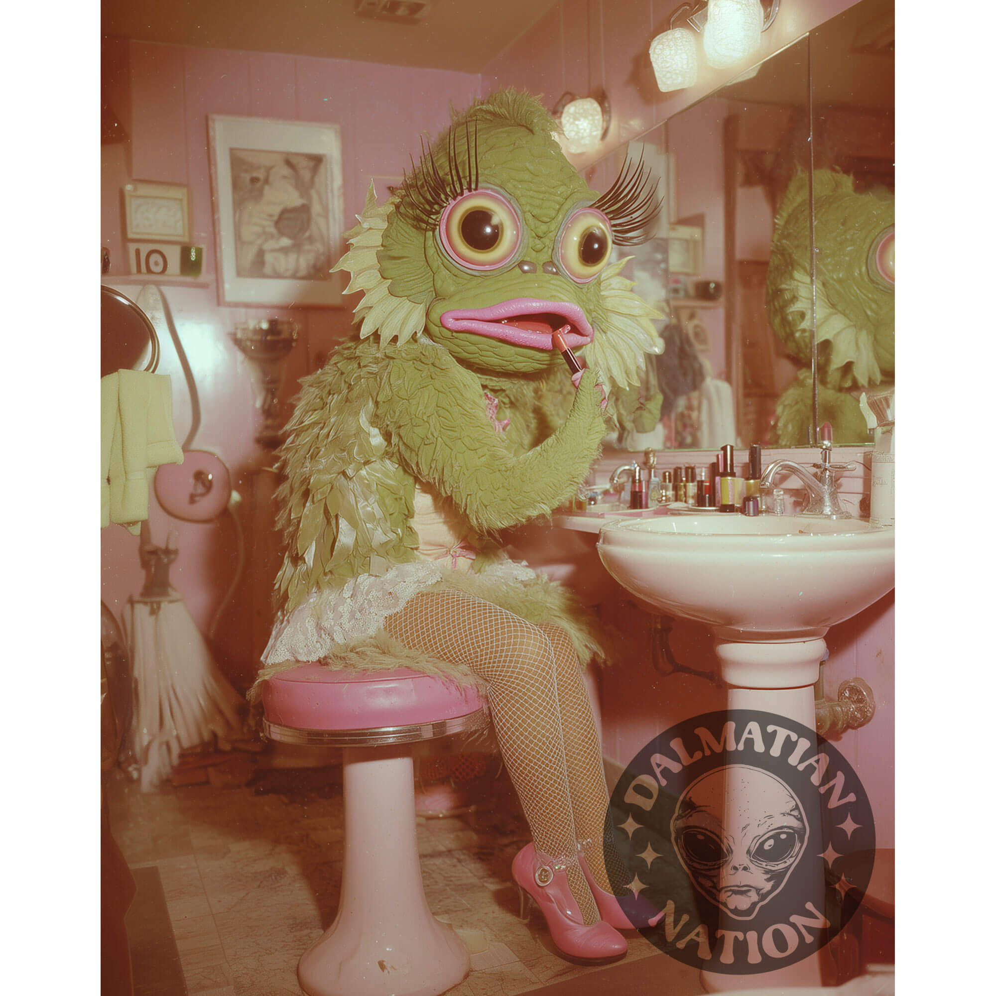 Glamour Gills Poster | Lady Lagoon Monster Art Print