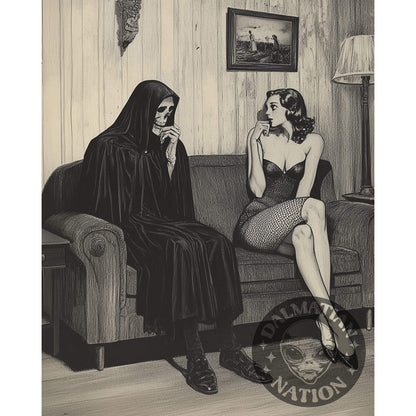 Grim Discussions Sticker | Grim Reaper Sticker