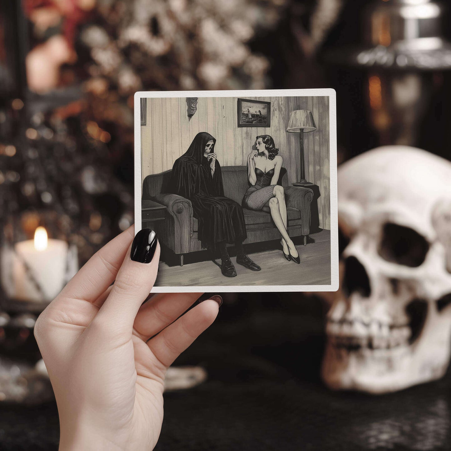 Grim Discussions Sticker | Grim Reaper Sticker