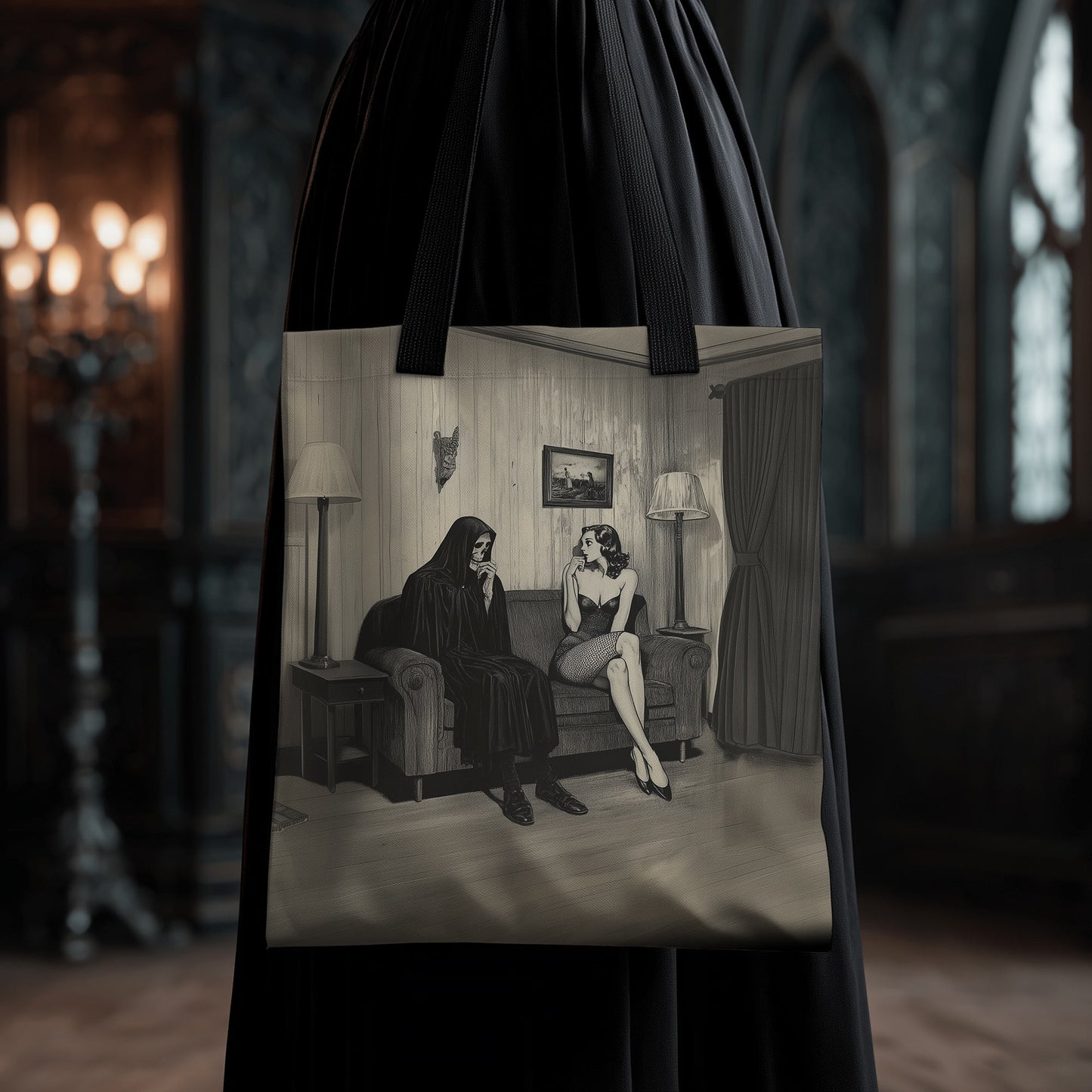 Grim Discussions Tote Bag