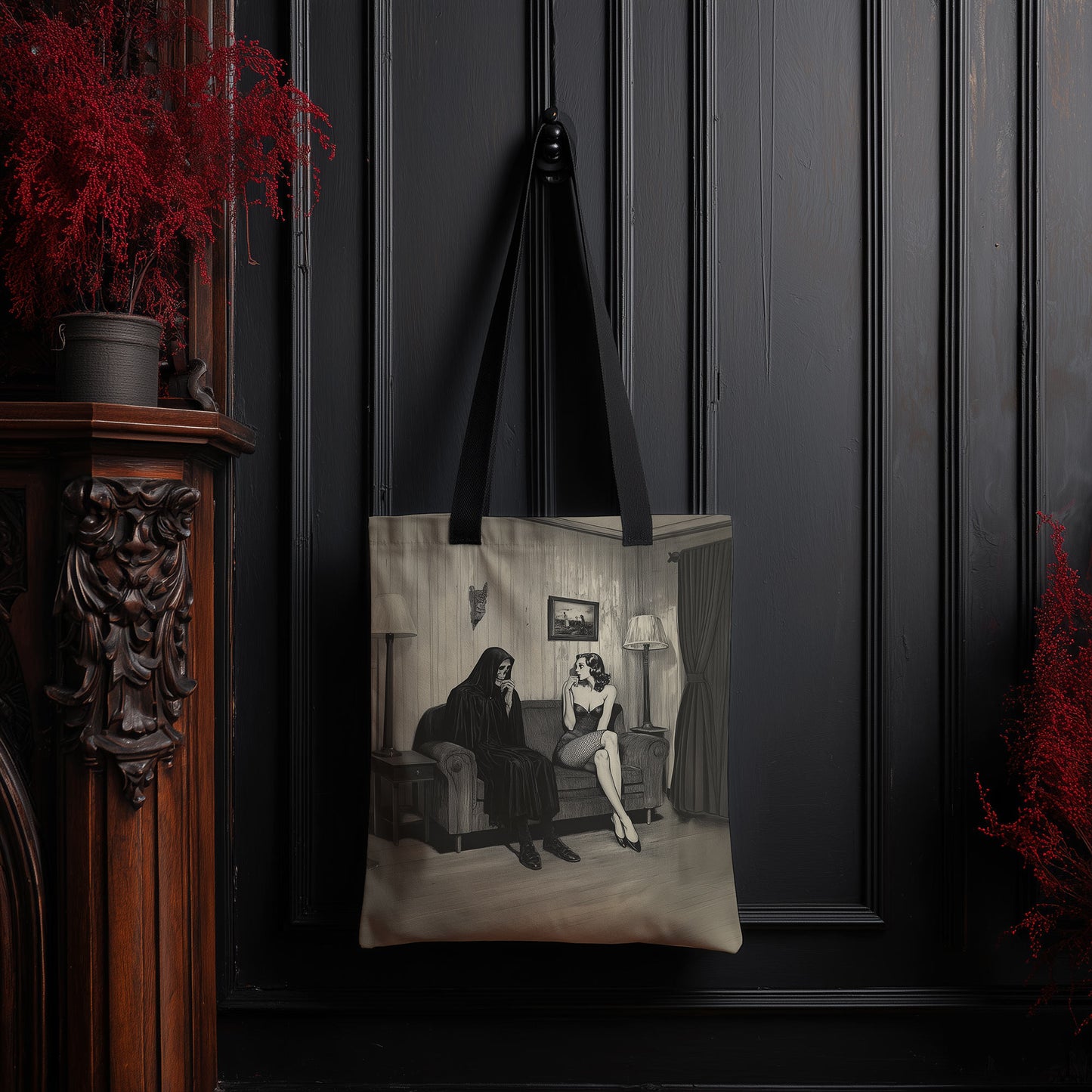 Grim Discussions Tote Bag