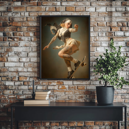 Holy Roller Poster | Rebel Nun Art Print