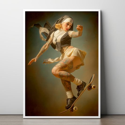 Holy Roller Poster | Rebel Nun Art Print