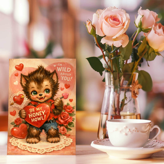 Howling Honey Valentine Card
