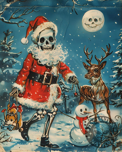 Jingle Bones Vintage Christmas Card