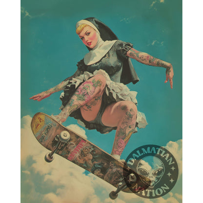 Our Lady of Perpetual Airtime Poster | Sexy Nun Art Print