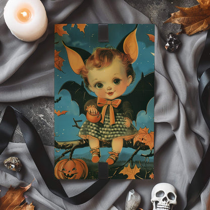 Lil' Bat Outta Hell Postcard | Vintage Halloween Card