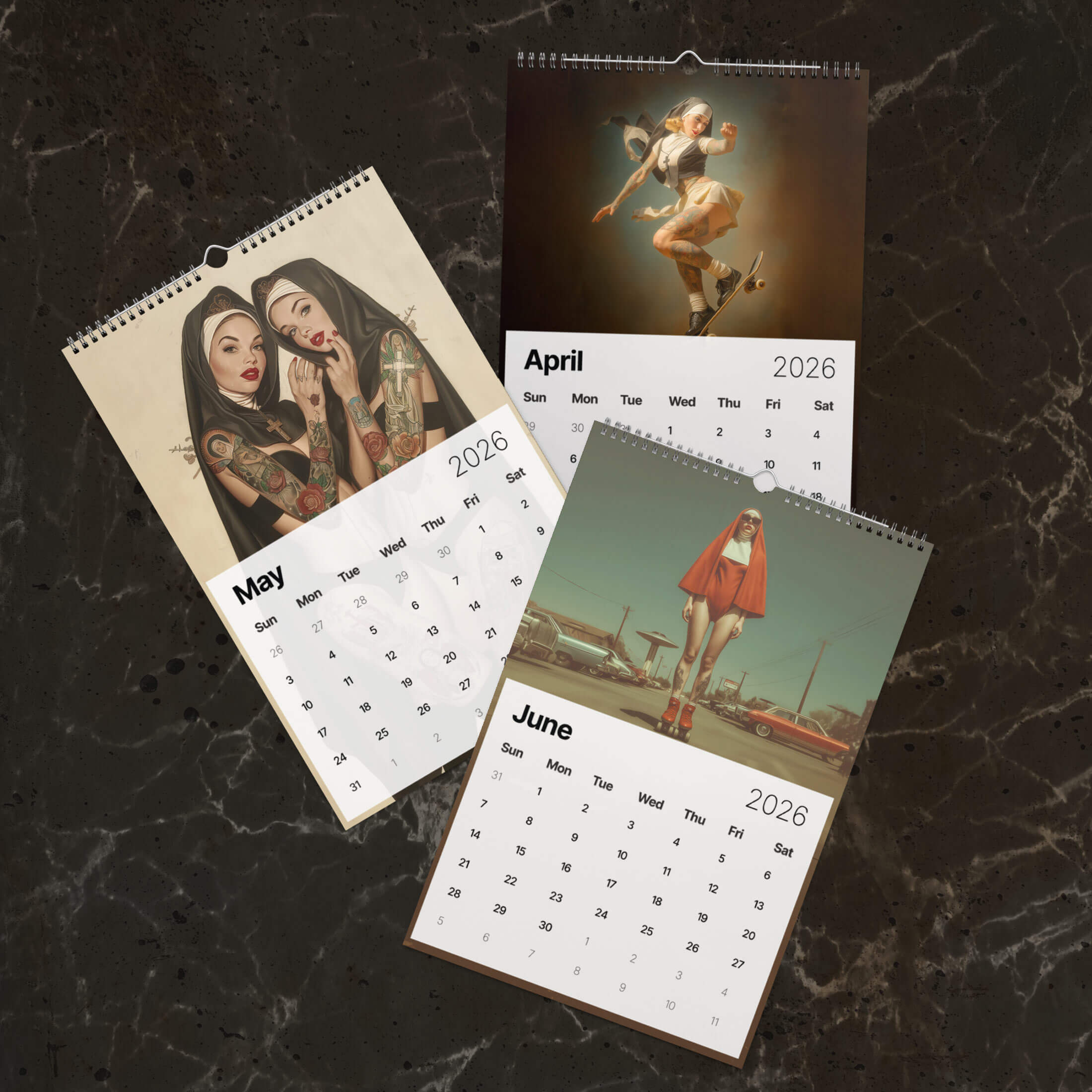 Naughty Nuns 2026 Calendar