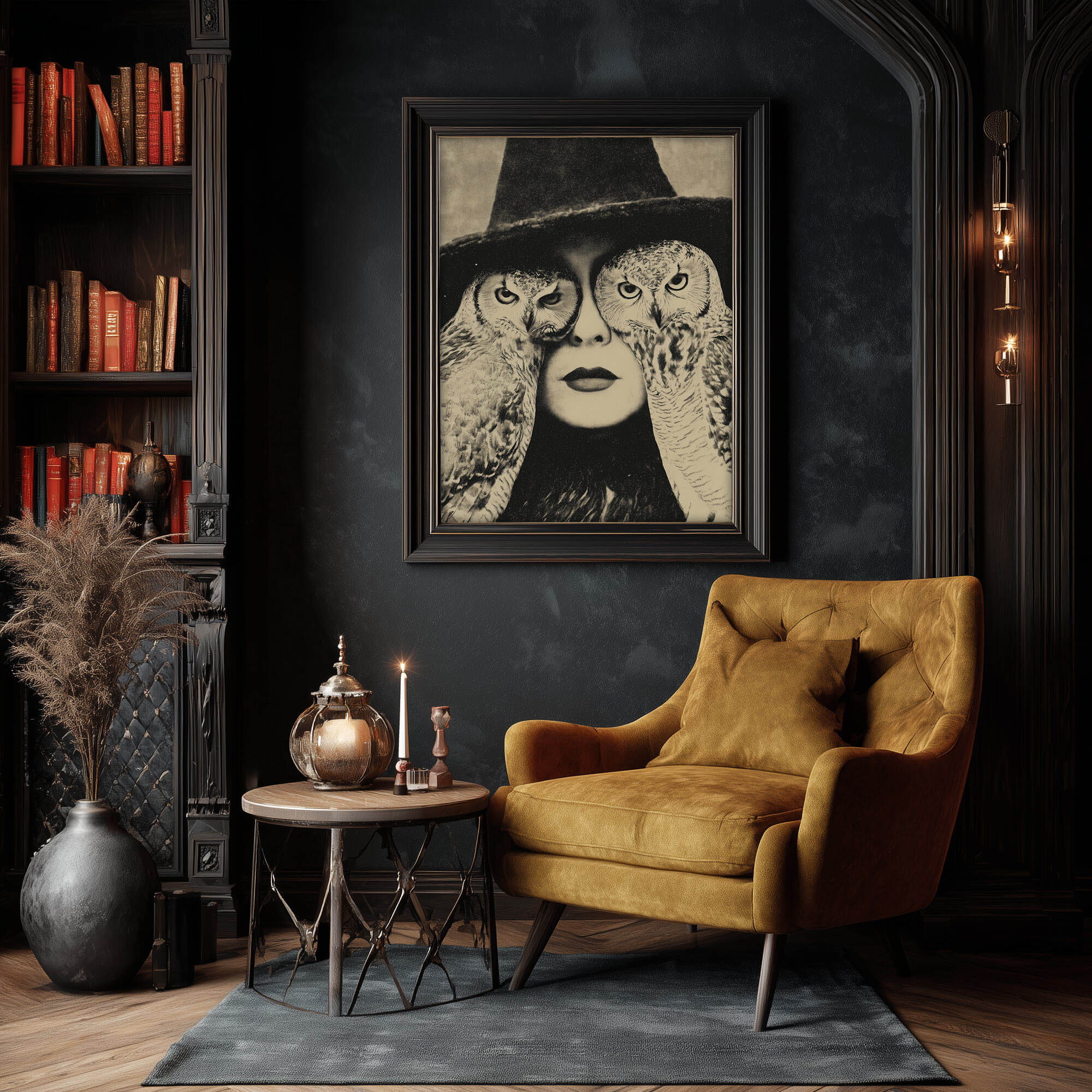 Owl By Myself Poster | Witch Art Print