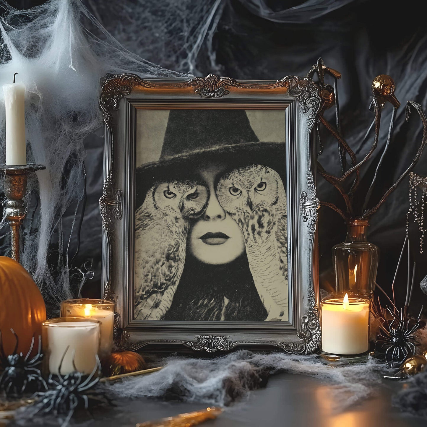 Owl By Myself Poster | Witch Art Print