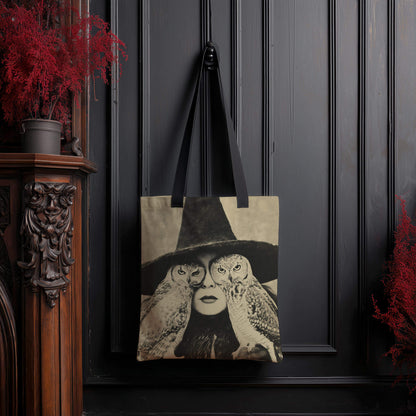Owl By Myself Tote Bag | Witch Shopping Bag