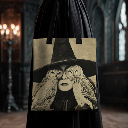 Owl By Myself Tote Bag | Witch Shopping Bag