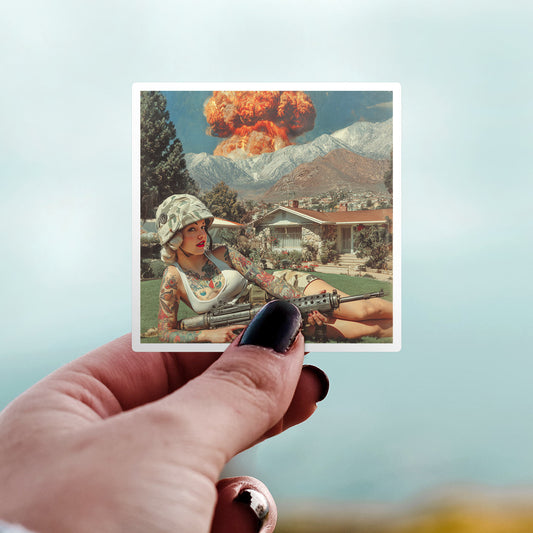 Post-Apocalypse Pin-Up Sticker