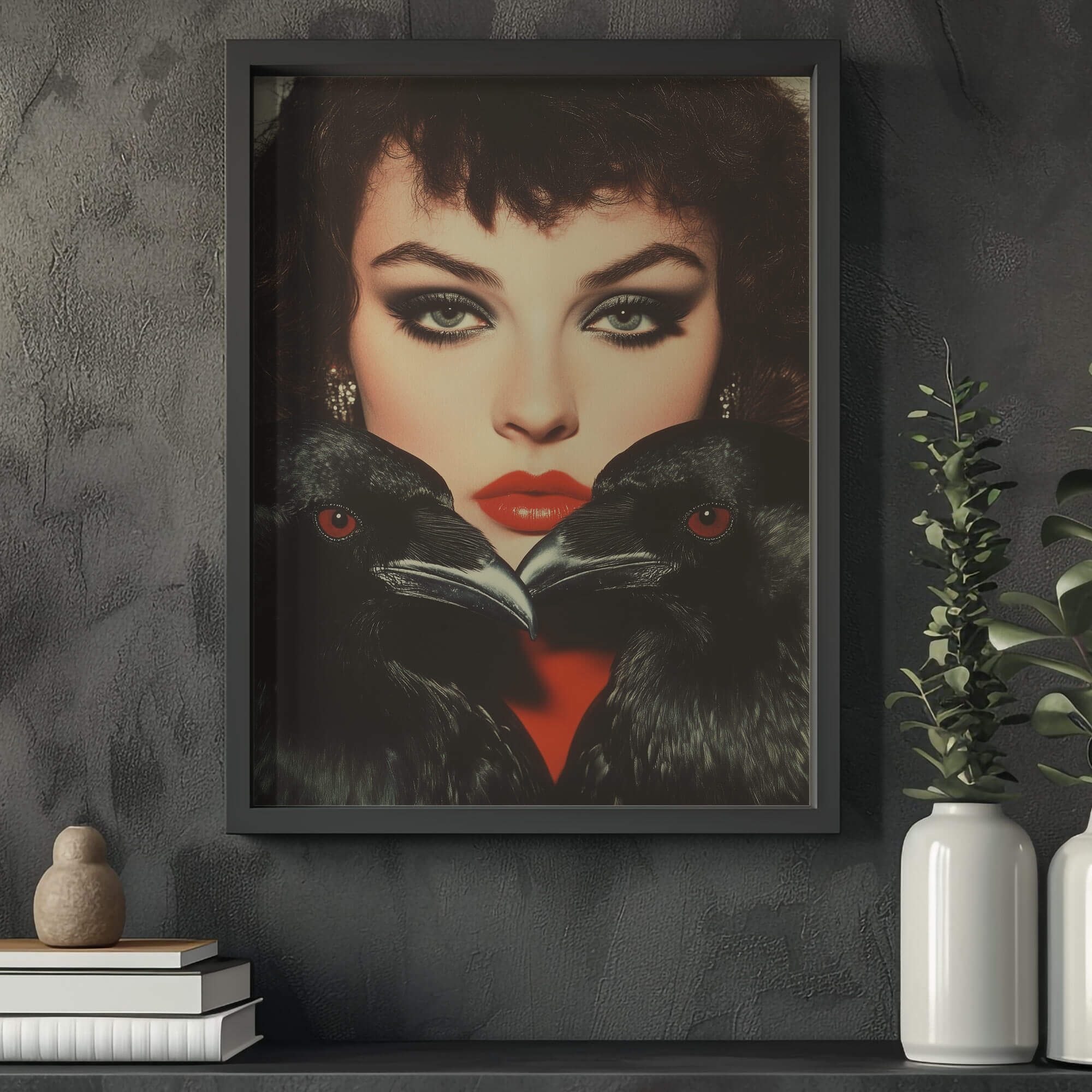 Ravishing Raven Poster | Gothic Artwork | Rococo Art Print