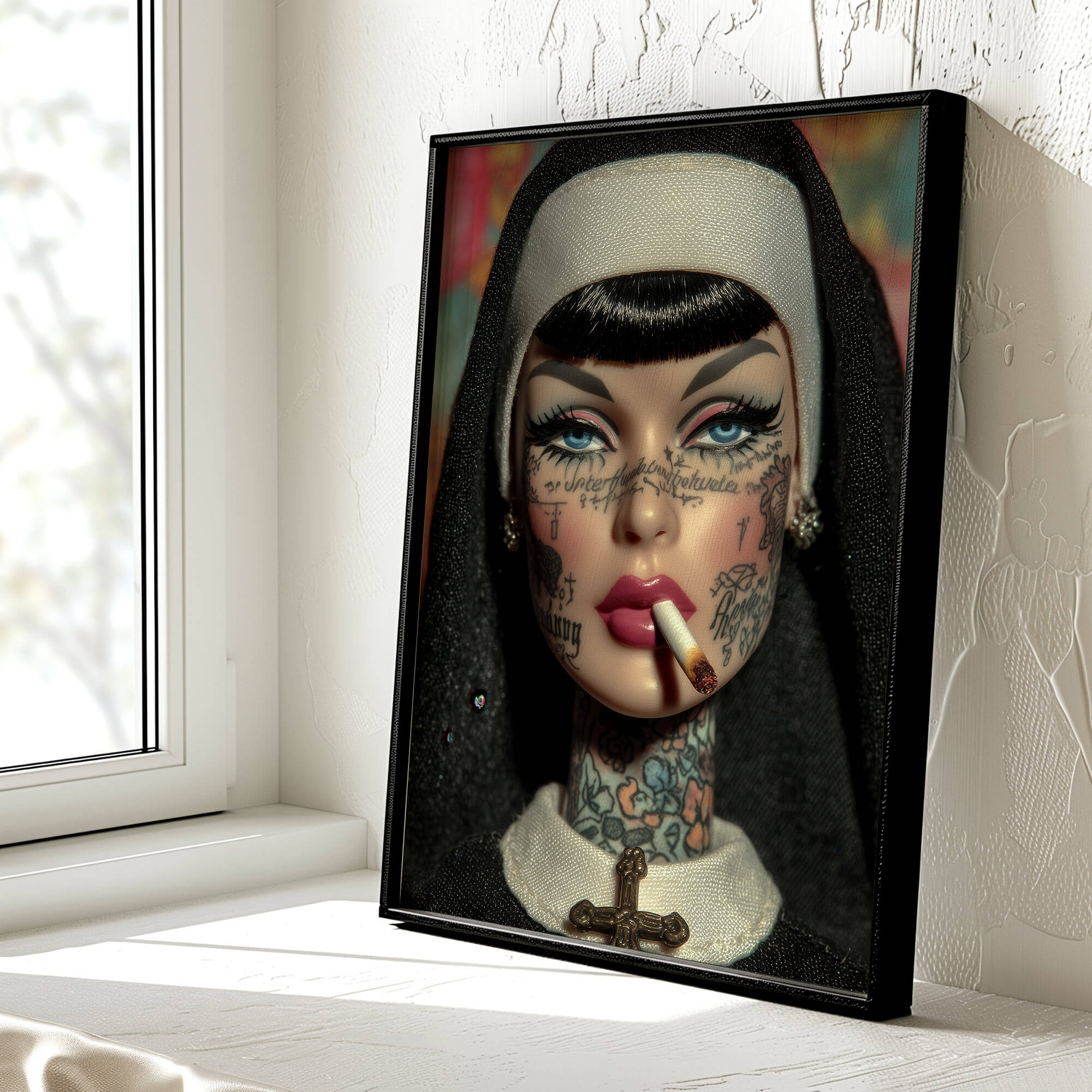 The Saint of Secondhand Smoke Poster | Nun Art Print