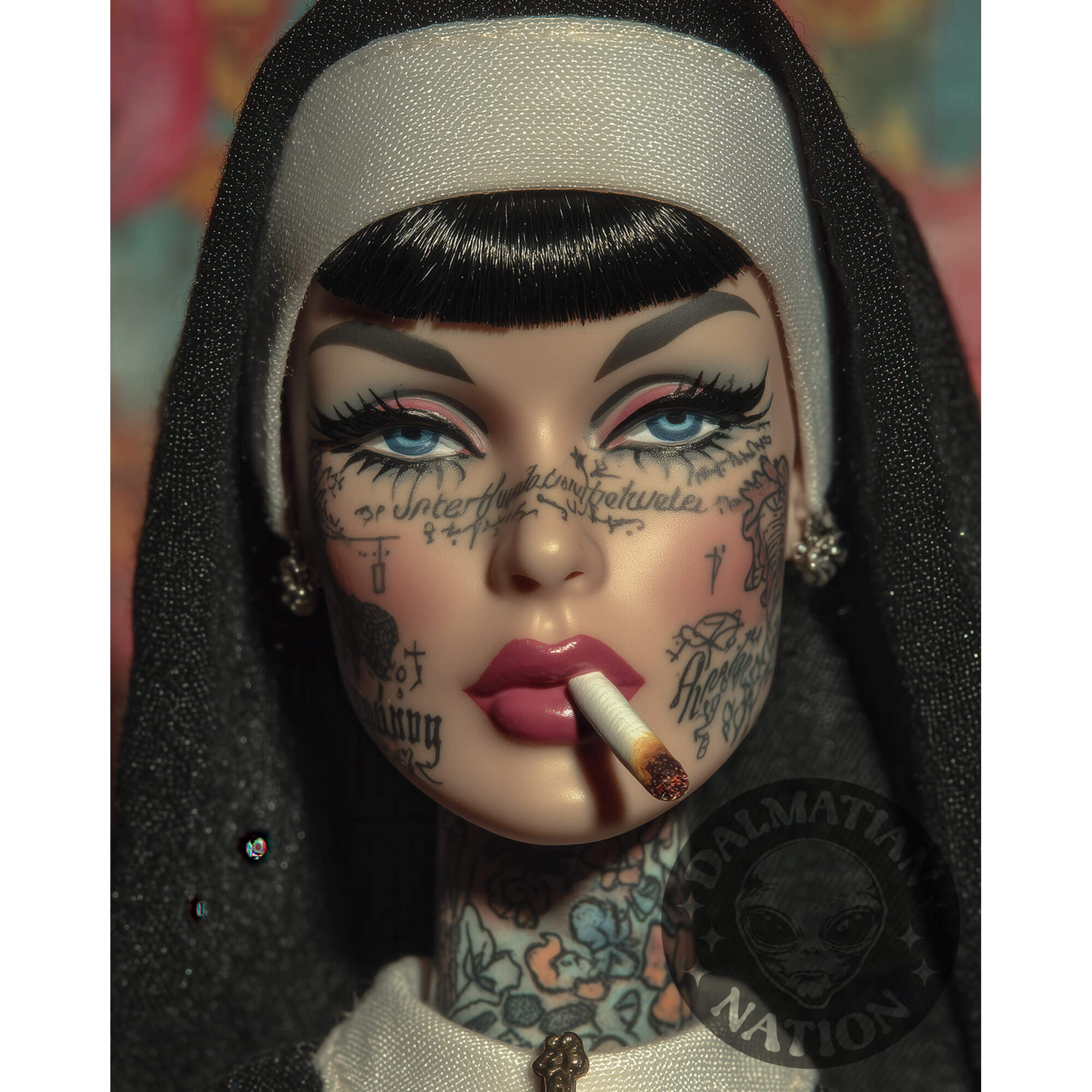 The Saint of Secondhand Smoke Poster | Nun Art Print