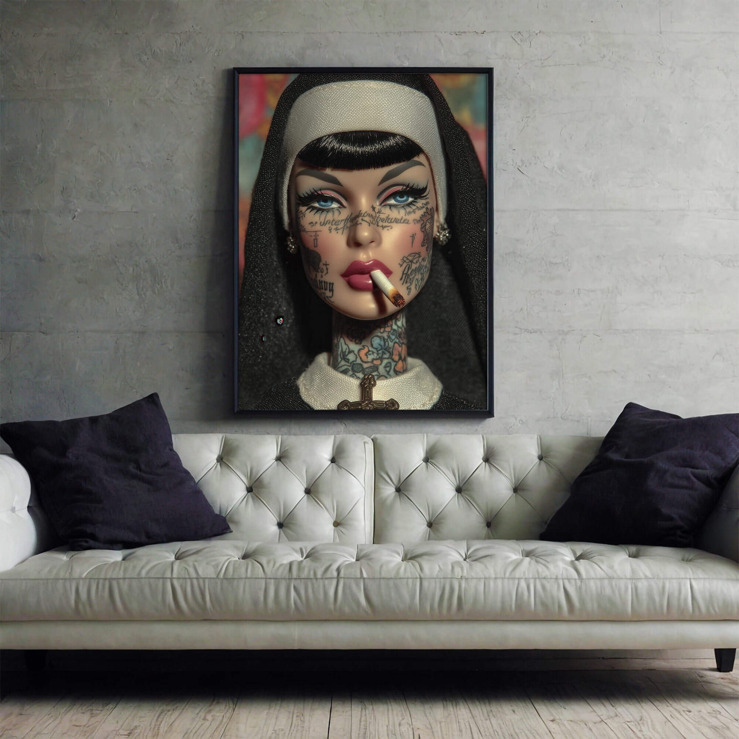 The Saint of Secondhand Smoke Poster | Nun Art Print