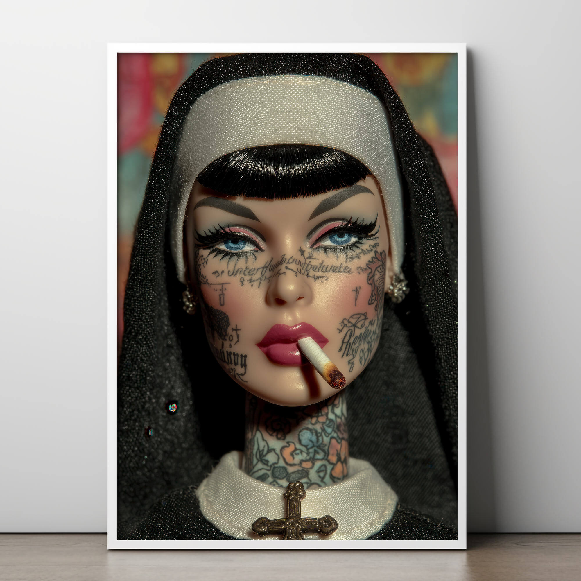 The Saint of Secondhand Smoke Poster | Nun Art Print