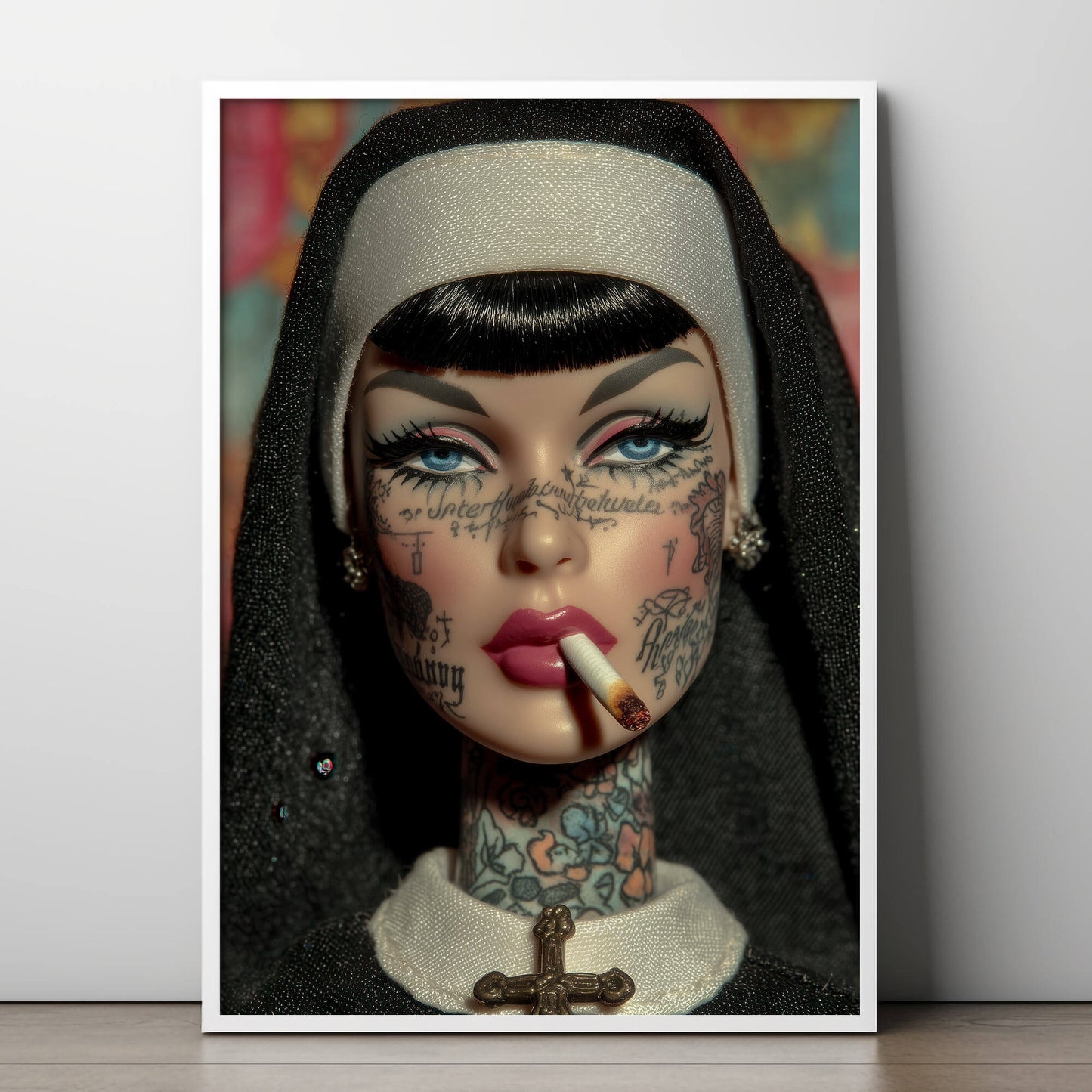 The Saint of Secondhand Smoke Poster | Nun Art Print