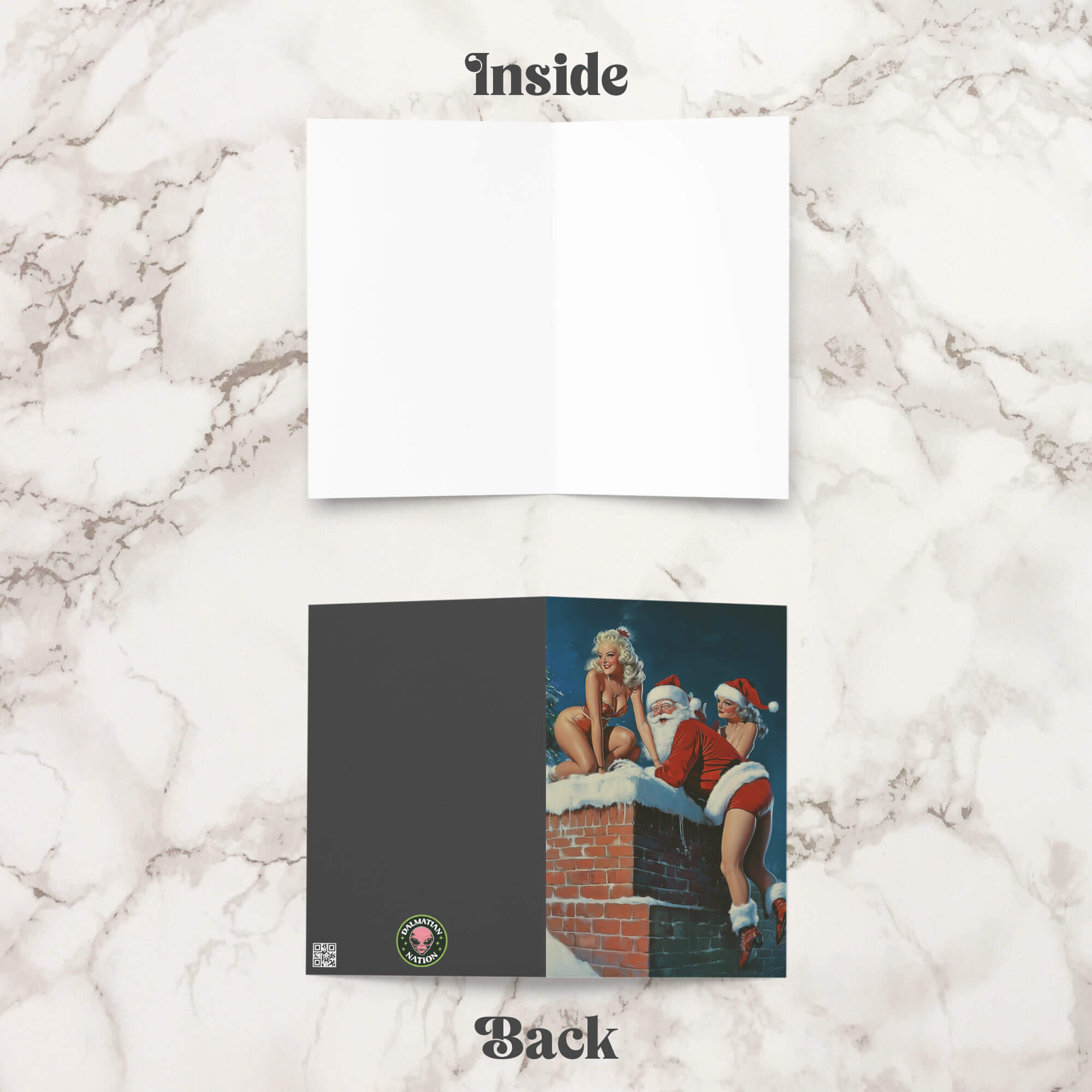 Santa Is Coming To Town Vintage Christmas Card