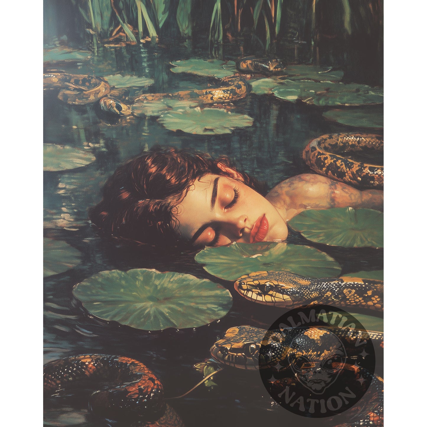Slither Me Softly Canvas Print | Snake Wall Art