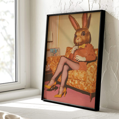 Smokin' Rabbit Poster | Rabbit Art Print