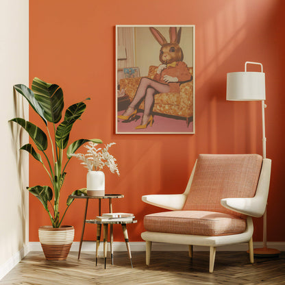 Smokin' Rabbit Poster | Rabbit Art Print