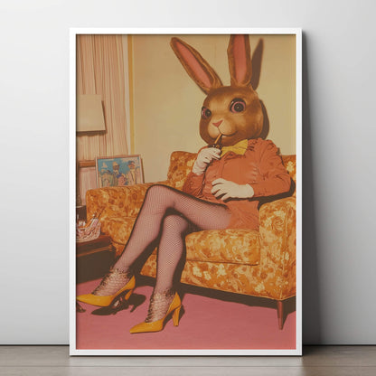 Smokin' Rabbit Poster | Rabbit Art Print