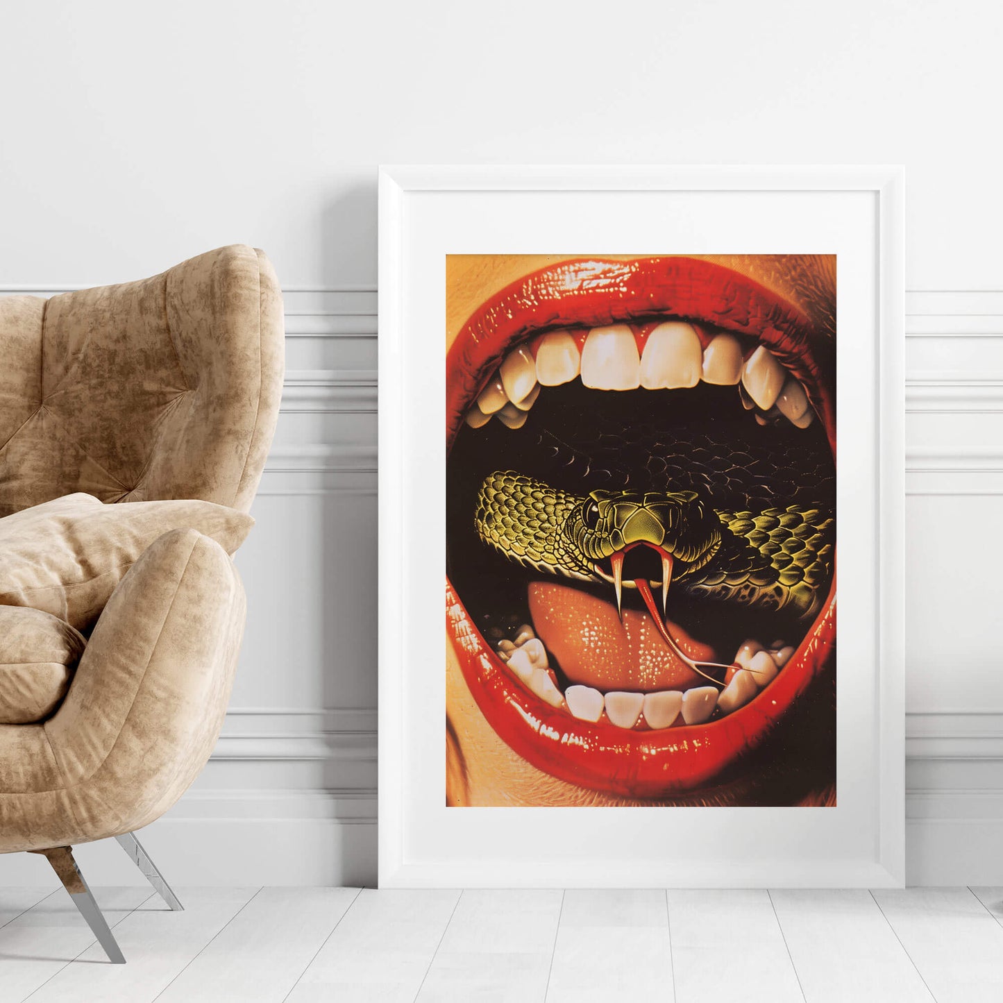 Snake's Got Your Tongue Poster | Snake Art Print