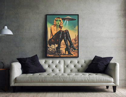 Three Legs and a UFO Poster