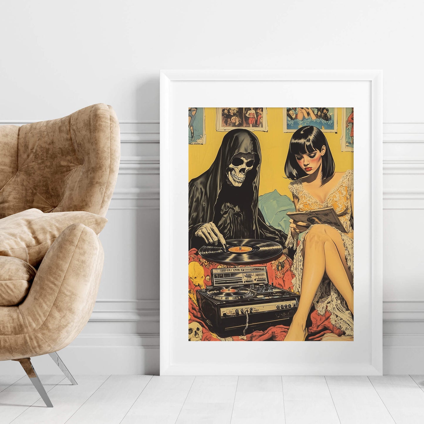Vinyl Resting Place Poster | Grim Reaper Art Print