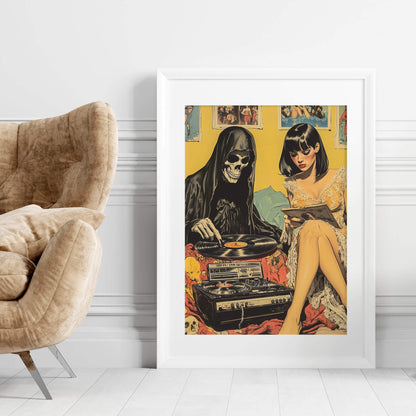 Vinyl Resting Place Poster | Grim Reaper Art Print