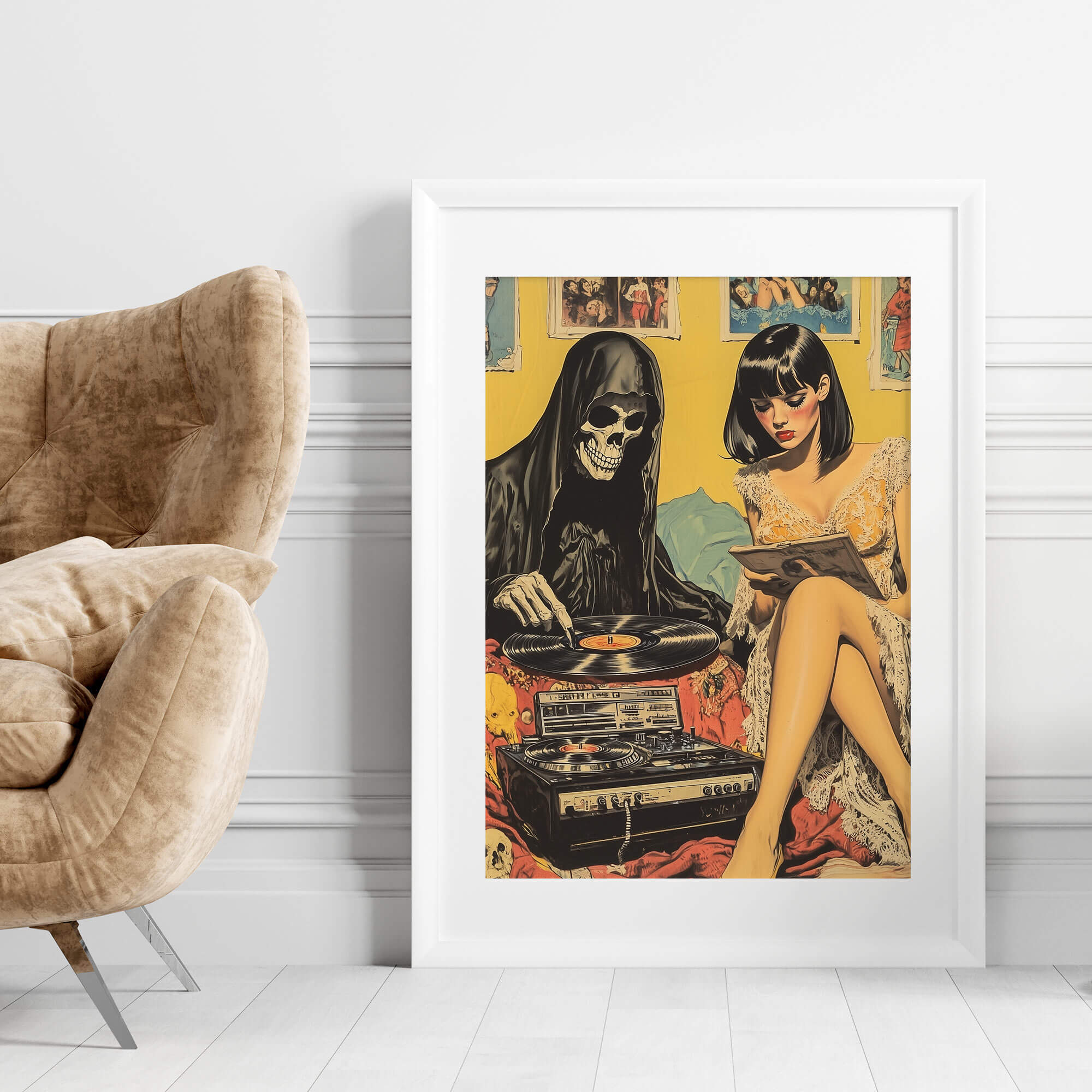 Vinyl Resting Place Poster | Grim Reaper Art Print
