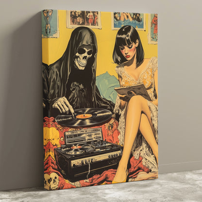 Vinyl Resting Place Canvas Print
