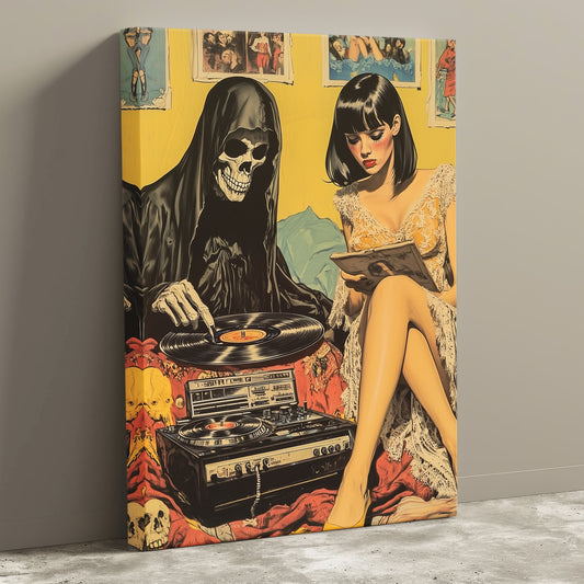 Vinyl Resting Place Canvas Print