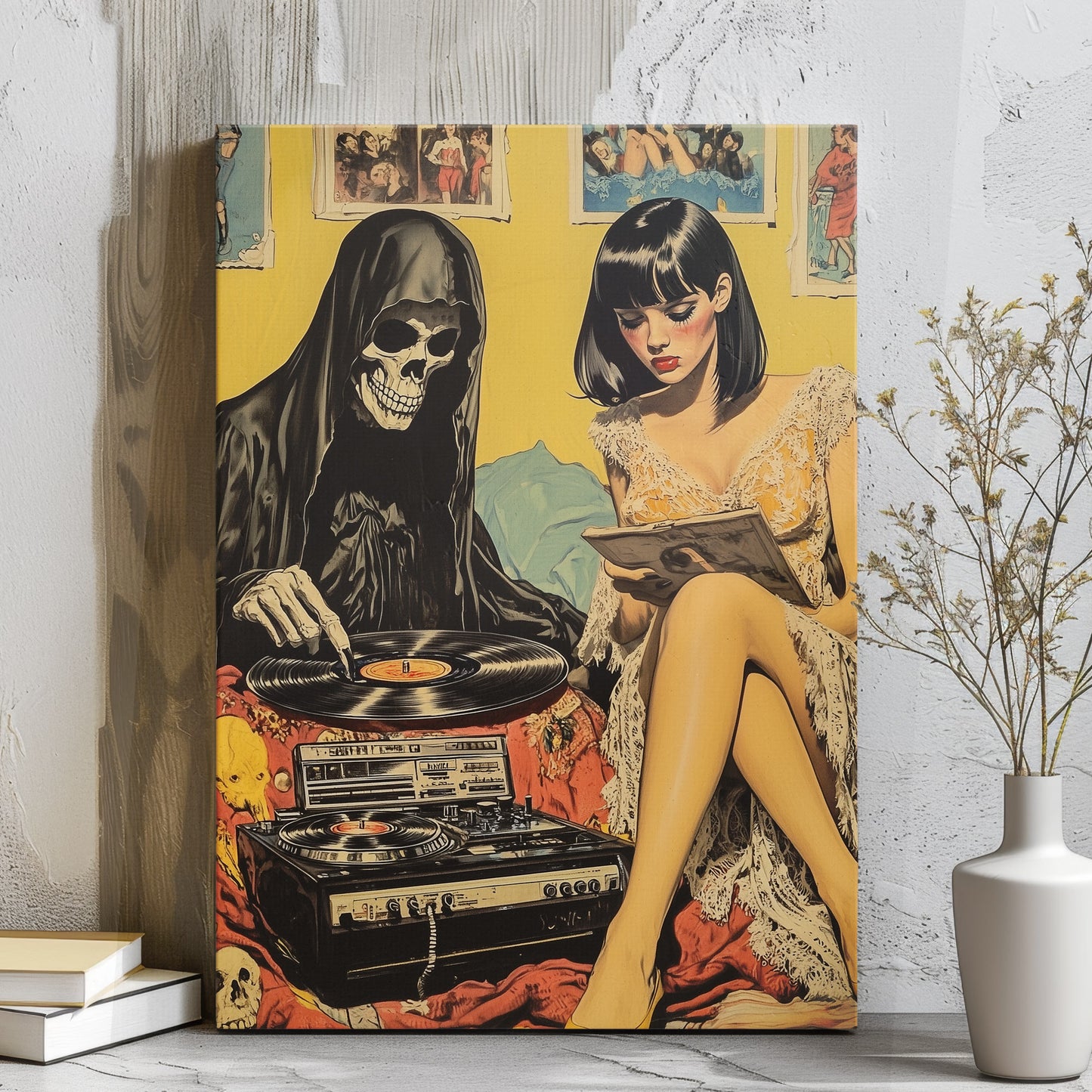 Vinyl Resting Place Canvas Print