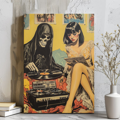 Vinyl Resting Place Canvas Print