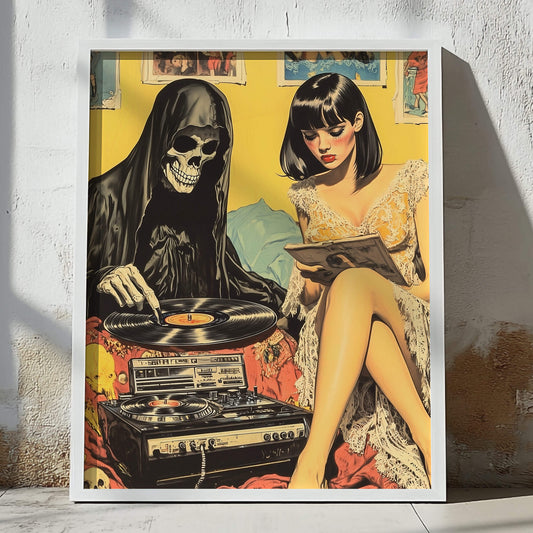 Vinyl Resting Place Poster | Grim Reaper Art Print