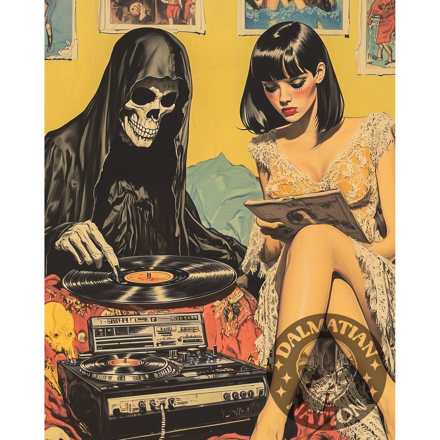 Vinyl Resting Place Poster | Grim Reaper Art Print